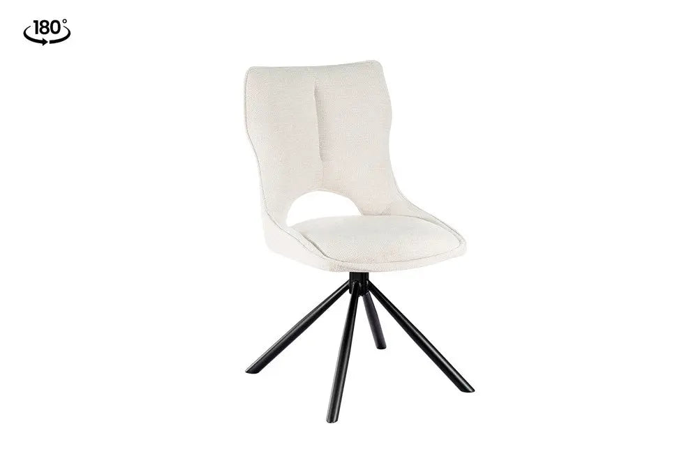 Chaise Pivotante de Salle à Manger MORY en Tissu - 48 x 59.5 cm