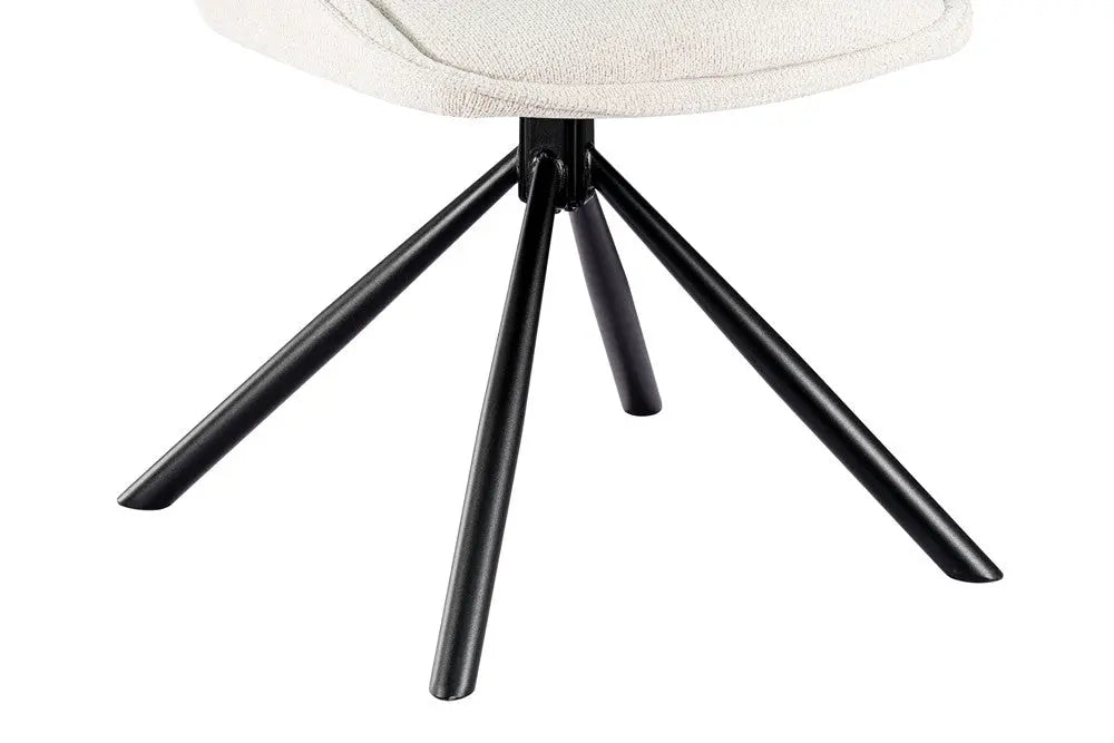 Chaise Pivotante de Salle à Manger MORY en Tissu - 48 x 59.5 cm