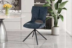 Chaise Pivotante de Salle à Manger MORY en Tissu - 48 x 59.5 cm