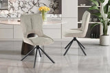 Chaise Pivotante de Salle à Manger MORY en Tissu - 48 x 59.5 cm
