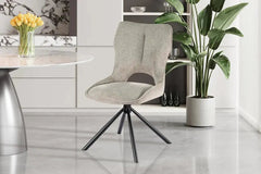 Chaise Pivotante de Salle à Manger MORY en Tissu - 48 x 59.5 cm