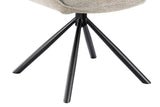 Chaise Pivotante de Salle à Manger MORY en Tissu - 48 x 59.5 cm