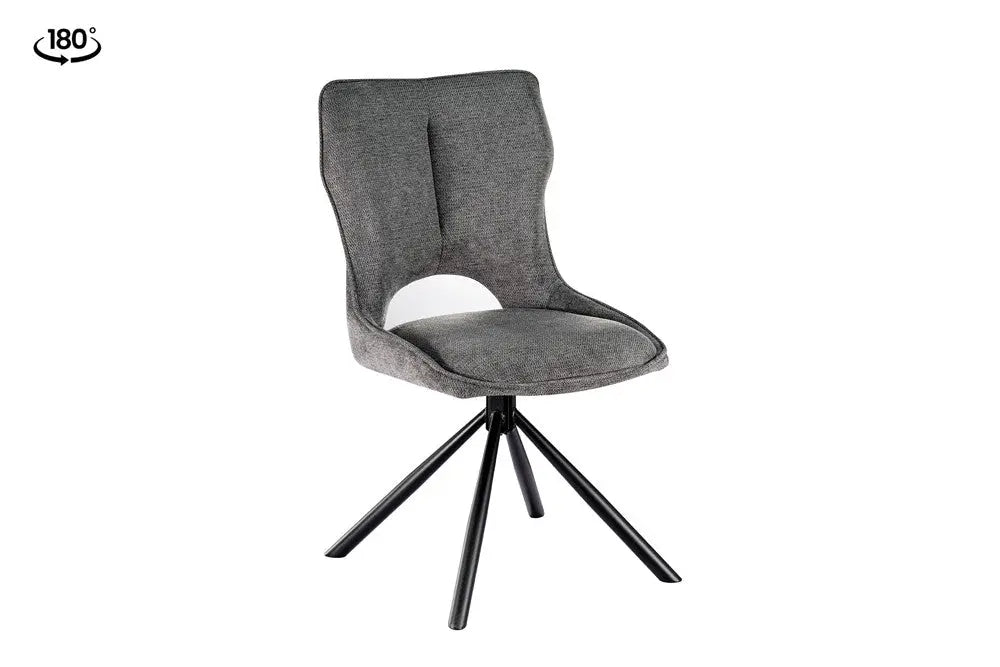 Chaise Pivotante de Salle à Manger MORY en Tissu - 48 x 59.5 cm