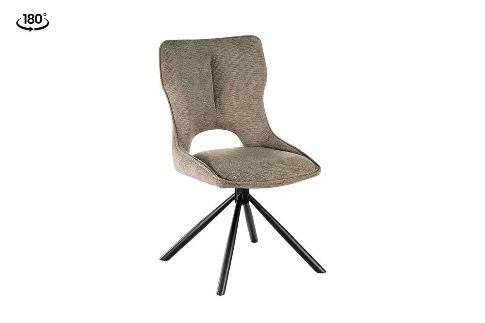 Chaise Pivotante de Salle à Manger MORY en Tissu - 48 x 59.5 cm