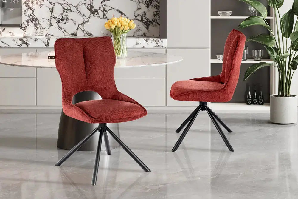 Chaise Pivotante de Salle à Manger MORY en Tissu - 48 x 59.5 cm