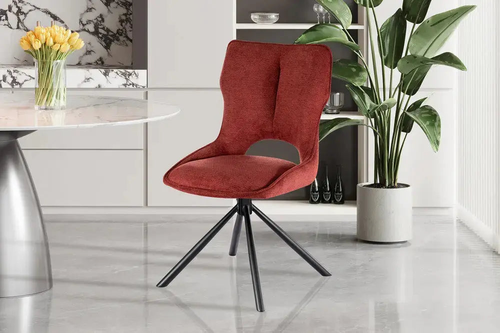 Chaise Pivotante de Salle à Manger MORY en Tissu - 48 x 59.5 cm