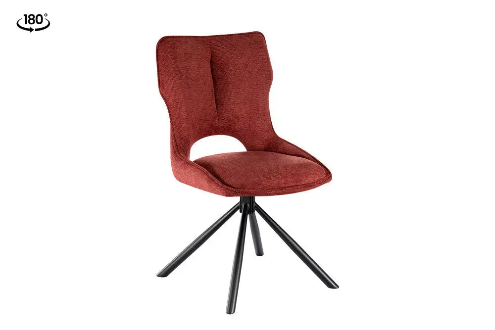 Chaise Pivotante de Salle à Manger MORY en Tissu - 48 x 59.5 cm