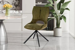 Chaise Pivotante de Salle à Manger MORY en Tissu - 48 x 59.5 cm