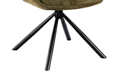 Chaise Pivotante de Salle à Manger MORY en Tissu - 48 x 59.5 cm