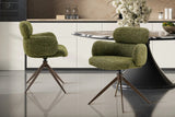 Chaise Pivotante de Salle à Manger ROXANA en Tissu - 59 x 58 cm