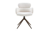Chaise Pivotante de Salle à Manger ROXANA en Tissu - 59 x 58 cm