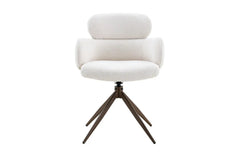 Chaise Pivotante de Salle à Manger ROXANA en Tissu - 59 x 58 cm
