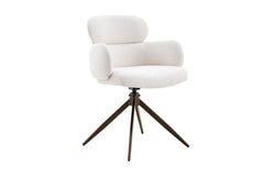 Chaise Pivotante de Salle à Manger ROXANA en Tissu - 59 x 58 cm