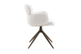 Chaise Pivotante de Salle à Manger ROXANA en Tissu - 59 x 58 cm