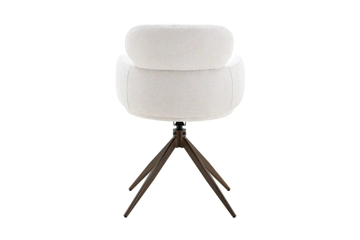 Chaise Pivotante de Salle à Manger ROXANA en Tissu - 59 x 58 cm