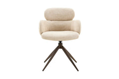 Chaise Pivotante de Salle à Manger ROXANA en Tissu - 59 x 58 cm
