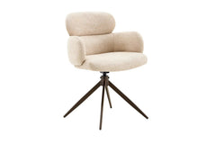 Chaise Pivotante de Salle à Manger ROXANA en Tissu - 59 x 58 cm