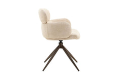 Chaise Pivotante de Salle à Manger ROXANA en Tissu - 59 x 58 cm