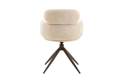 Chaise Pivotante de Salle à Manger ROXANA en Tissu - 59 x 58 cm
