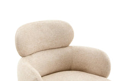 Chaise Pivotante de Salle à Manger ROXANA en Tissu - 59 x 58 cm
