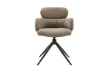 Chaise Pivotante de Salle à Manger ROXANA en Tissu - 59 x 58 cm