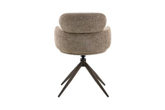 Chaise Pivotante de Salle à Manger ROXANA en Tissu - 59 x 58 cm