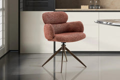 Chaise Pivotante de Salle à Manger ROXANA en Tissu - 59 x 58 cm