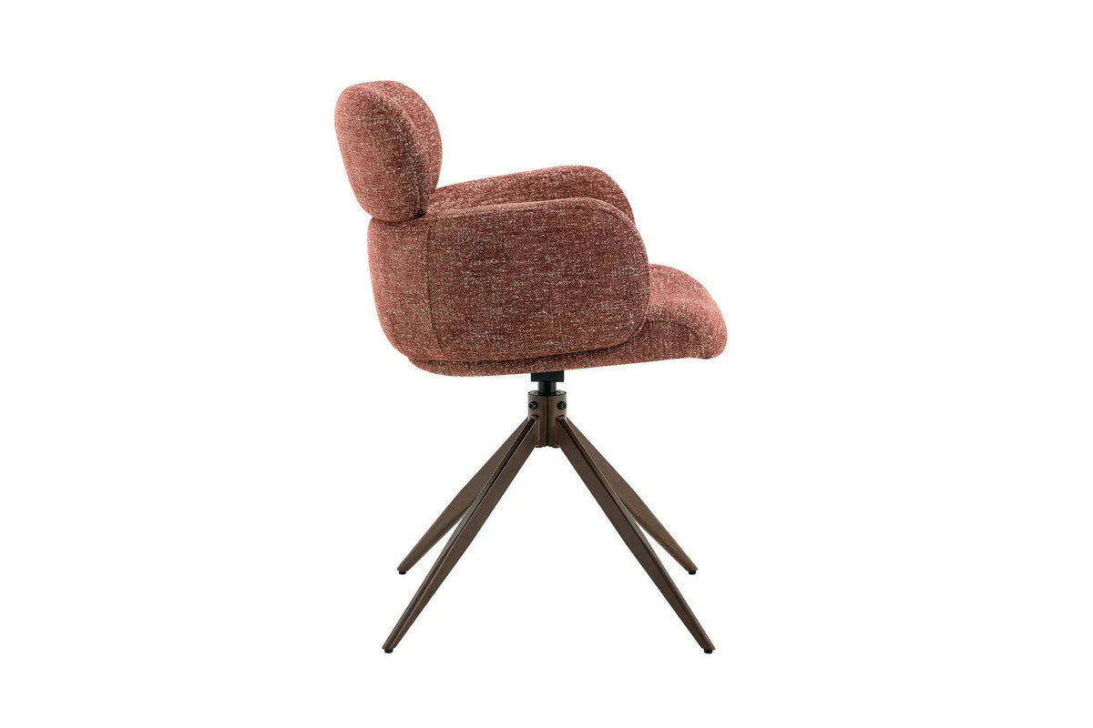 Chaise Pivotante de Salle à Manger ROXANA en Tissu - 59 x 58 cm