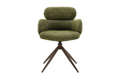 Chaise Pivotante de Salle à Manger ROXANA en Tissu - 59 x 58 cm