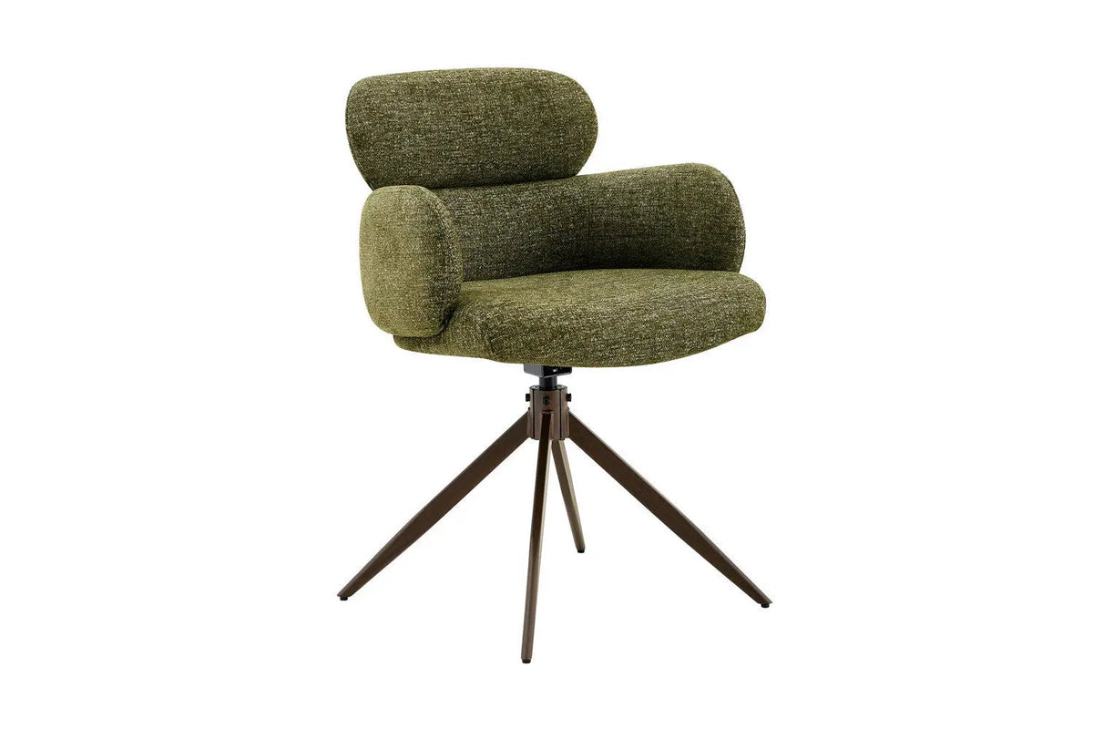 Chaise Pivotante de Salle à Manger ROXANA en Tissu - 59 x 58 cm