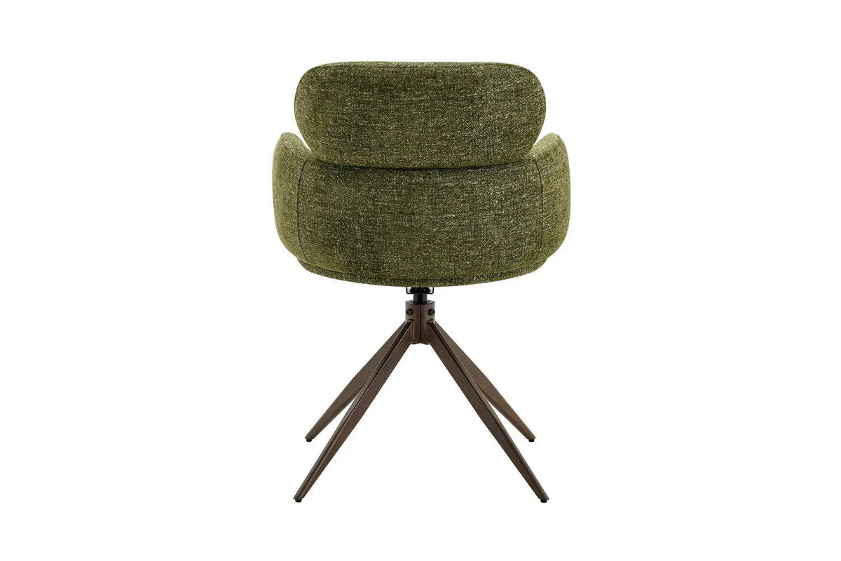 Chaise Pivotante de Salle à Manger ROXANA en Tissu - 59 x 58 cm