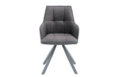 Chaise Pivotante de Salle à Manger SOLEN en Tissu - 55 x 62 cm