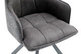 Chaise Pivotante de Salle à Manger SOLEN en Tissu - 55 x 62 cm