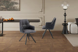 Chaise Pivotante de Salle à Manger SOLEN en Tissu - 55 x 62 cm