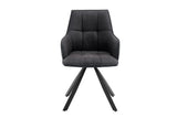 Chaise Pivotante de Salle à Manger SOLEN en Tissu - 55 x 62 cm