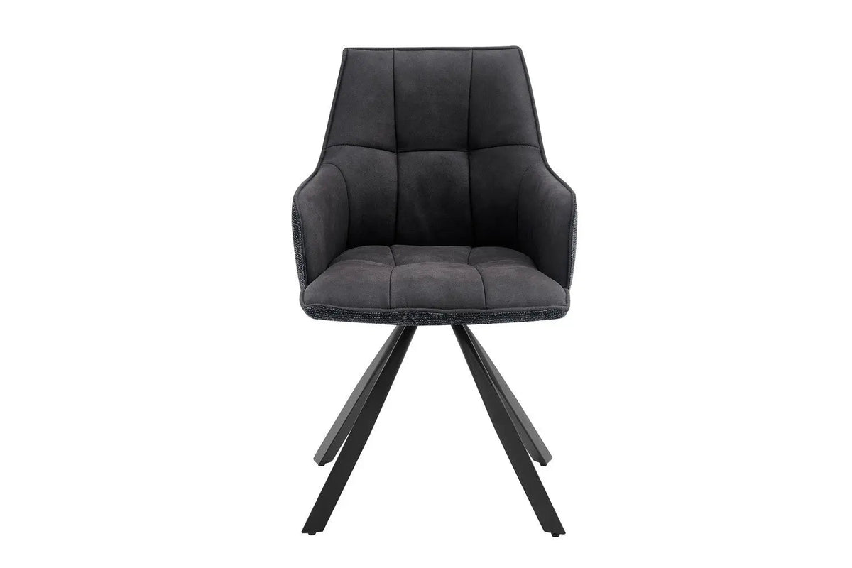 Chaise Pivotante de Salle à Manger SOLEN en Tissu - 55 x 62 cm