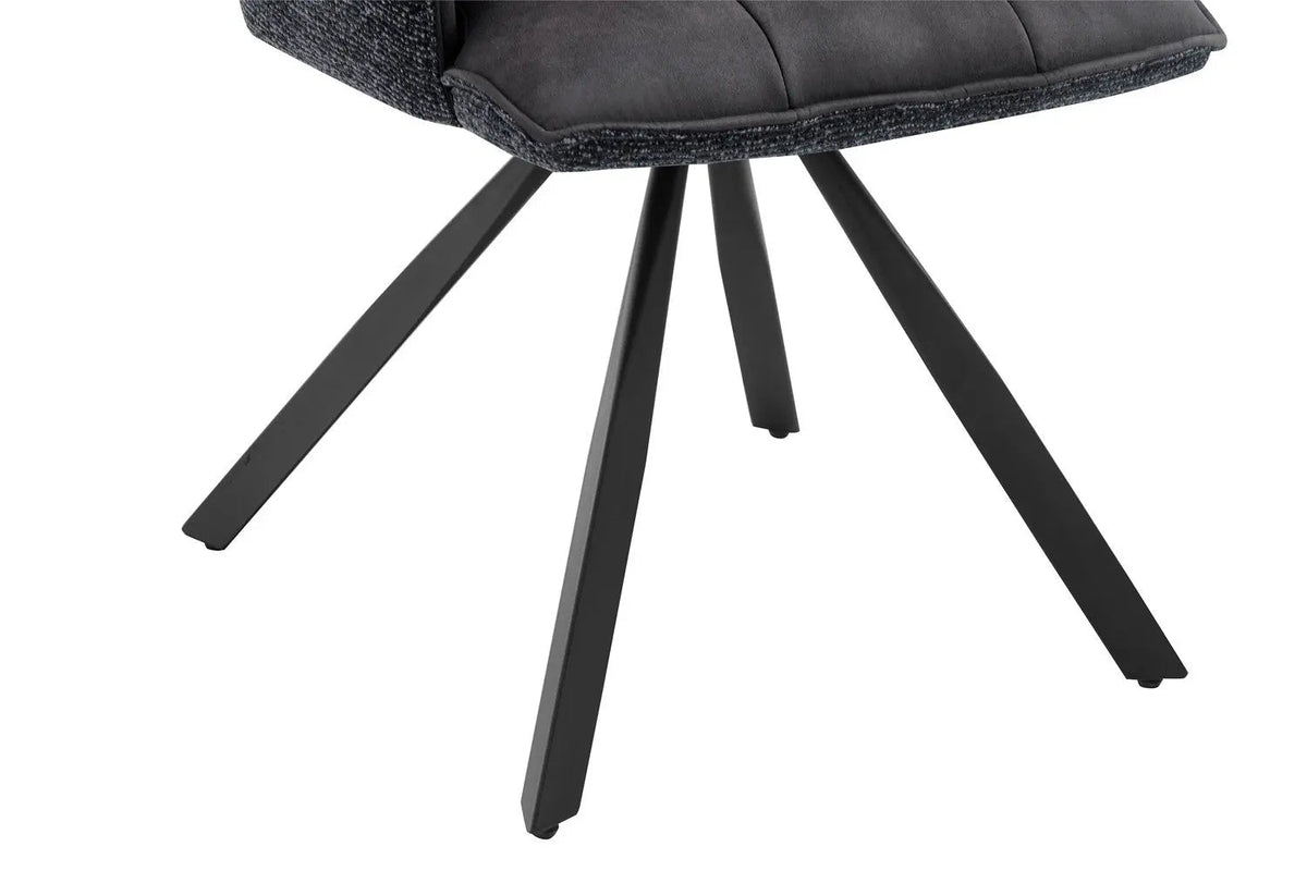 Chaise Pivotante de Salle à Manger SOLEN en Tissu - 55 x 62 cm