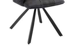 Chaise Pivotante de Salle à Manger SOLEN en Tissu - 55 x 62 cm