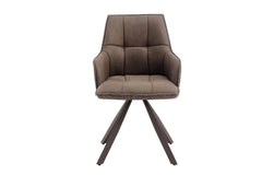 Chaise Pivotante de Salle à Manger SOLEN en Tissu - 55 x 62 cm