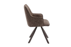 Chaise Pivotante de Salle à Manger SOLEN en Tissu - 55 x 62 cm