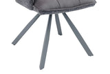 Chaise Pivotante de Salle à Manger SOLEN en Tissu - 55 x 62 cm