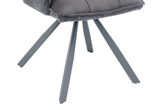 Chaise Pivotante de Salle à Manger SOLEN en Tissu - 55 x 62 cm