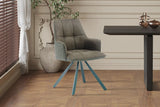 Chaise Pivotante de Salle à Manger SOLEN en Tissu - 55 x 62 cm
