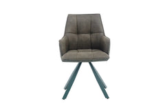 Chaise Pivotante de Salle à Manger SOLEN en Tissu - 55 x 62 cm