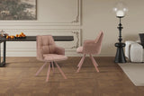 Chaise Pivotante de Salle à Manger SOLEN en Tissu - 55 x 62 cm