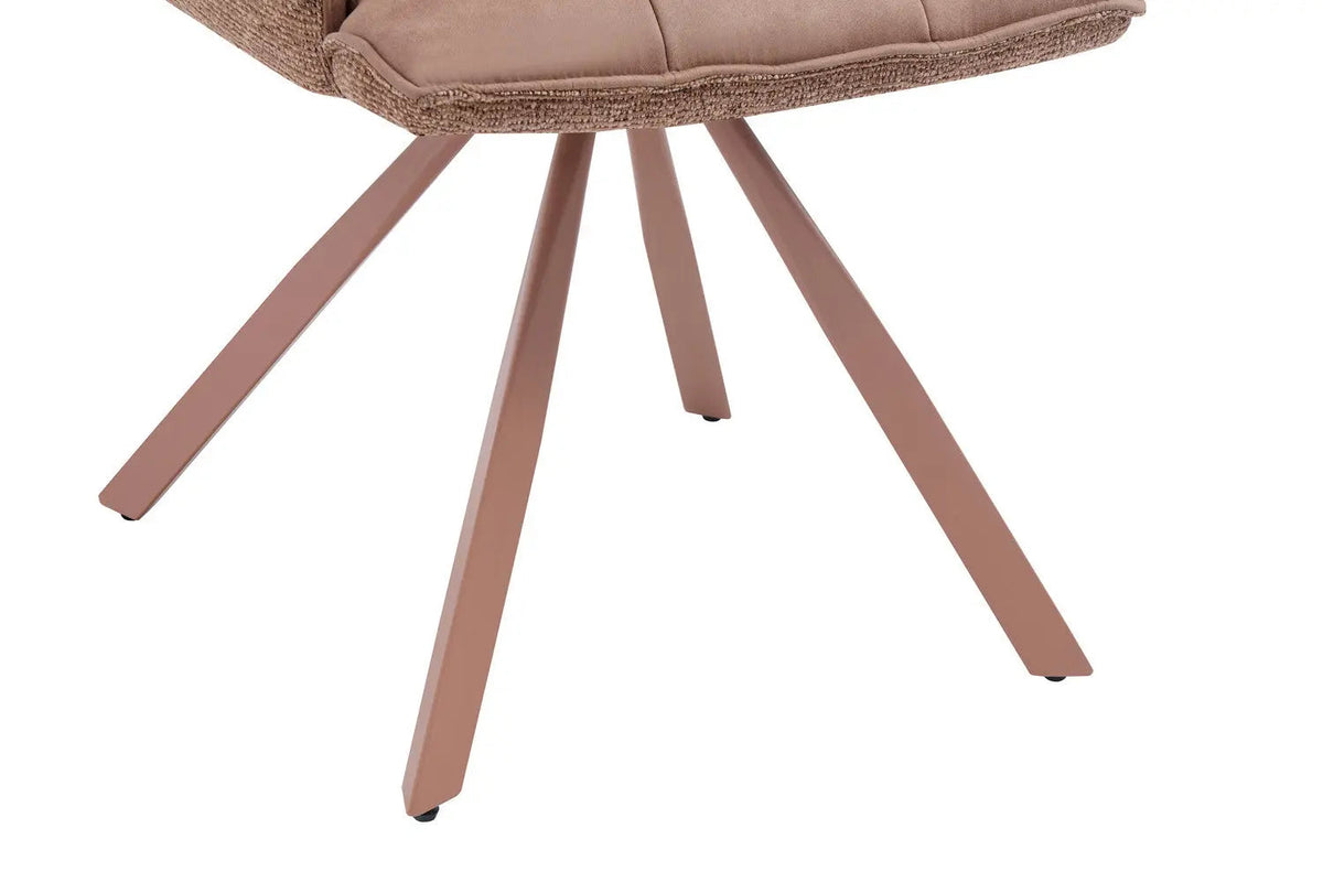 Chaise Pivotante de Salle à Manger SOLEN en Tissu - 55 x 62 cm