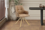 Chaise Pivotante de Salle à Manger SOLEN en Tissu - 55 x 62 cm