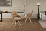 Chaise Pivotante de Salle à Manger SOLEN en Tissu - 55 x 62 cm