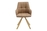 Chaise Pivotante de Salle à Manger SOLEN en Tissu - 55 x 62 cm
