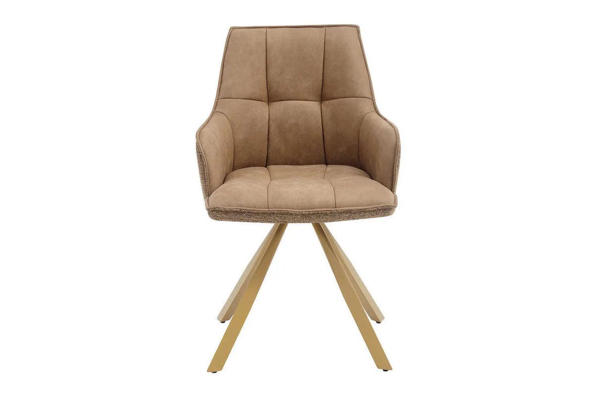 Chaise Pivotante de Salle à Manger SOLEN en Tissu - 55 x 62 cm